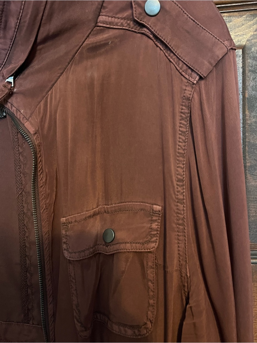 Marrakech Brick Red/ Rust Utility Jacket - Zip Front - Picture 12 of 12